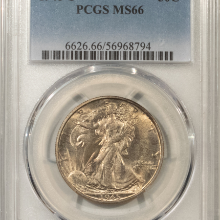 Half Dollars 1945-S WALKING LIBERTY HALF DOLLAR – PCGS MS-66