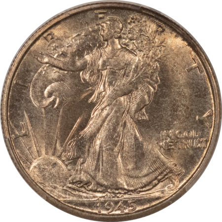 Half Dollars 1945-S WALKING LIBERTY HALF DOLLAR – PCGS MS-66
