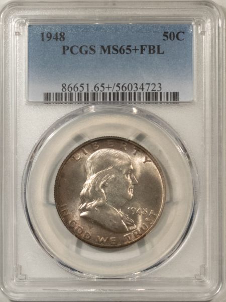 Franklin Halves 1948 FRANKLIN HALF DOLLAR – PCGS MS-65+ FBL
