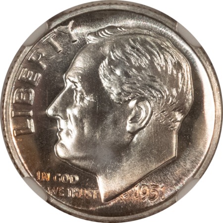 Dimes 1951 PROOF ROOSEVELT DIME – NGC PF-67, SUPERB GEM!