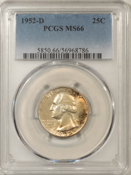 New Certified Coins 1952-D WASHINGTON QUARTER – PCGS MS-66