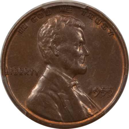 CAC Approved Coins 1955 DOUBLED DIE OBVERSE LINCOLN CENT – PCGS MS-63 BN CAC 64+ QUALITY! SMOOTH PQ
