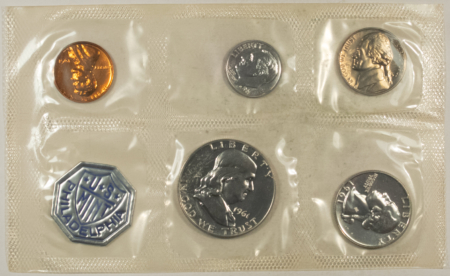 New Store Items 1961 US 5 COIN SILVER PROOF SET – GEM PROOF IN ORIGINAL ENVELOPE!