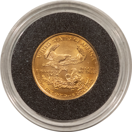 American Gold Eagles, Buffaloes, & Liberty Series 2000 $5 AMERICAN GOLD EAGLE, 1/10 OZ – FRESH GEM BU!