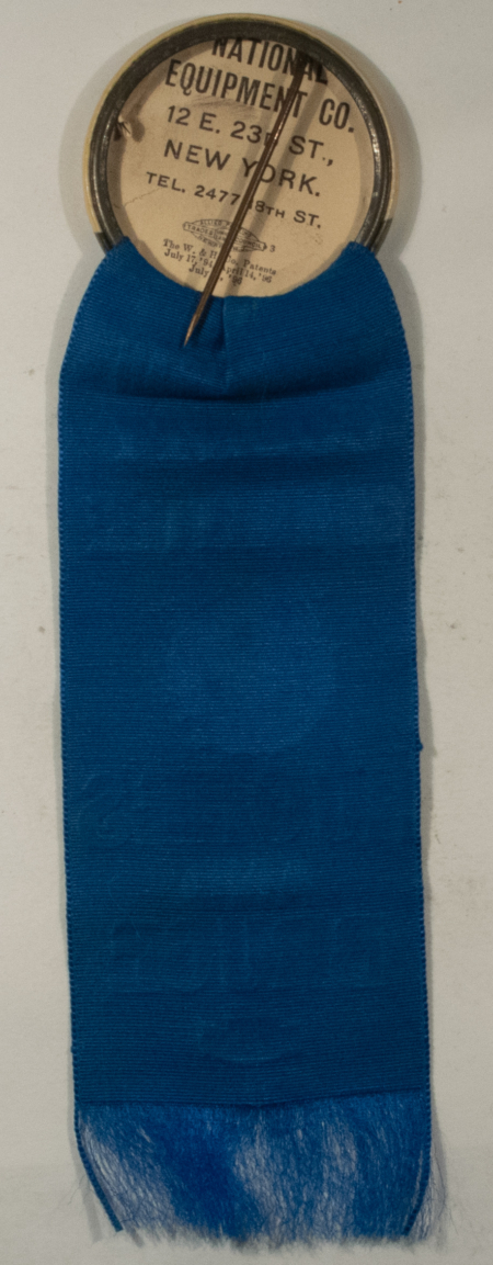 New Store Items 1906 CHARLES EVANS HUGHES-BRUCE 1 3/4″ NY GOVERNOR JUGATE, 5 1/4″ RIBBON, RARE!