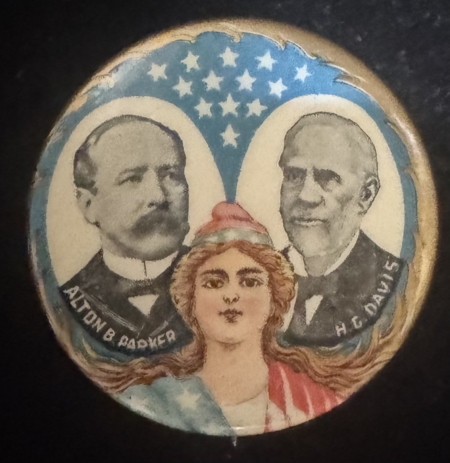 New Store Items 1904 PARKER-DAVIS MISS LIBERTY 1 1/4″ JUGATE CAMPAIGN BUTTON-GRAPHIC & near-MINT