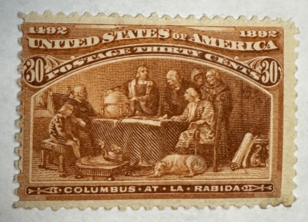 New Store Items SCOTT #239 30c ORANGE-BROWN, MOG, THIN, AVG CENTERING, FRESH COLOR; CAT $90