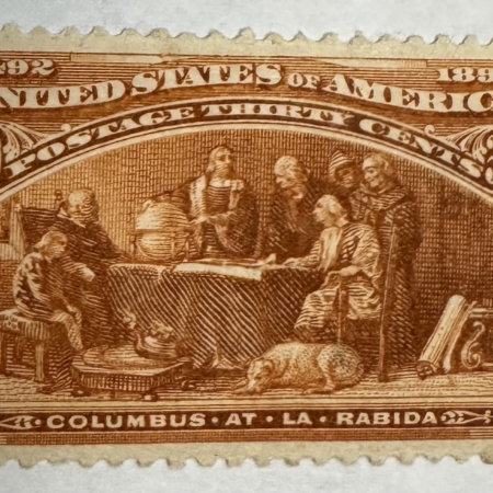 New Store Items SCOTT #239 30c ORANGE-BROWN, MOG, THIN, AVG CENTERING, FRESH COLOR; CAT $90