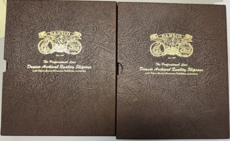 Early Commems DANSCO #7178 & 7179 MORGAN DOLLARS, BOTH ALBUMS 1878-1921 4 PAGES EA + SLIPCASES
