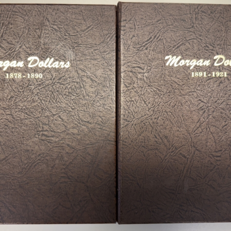 Early Commems DANSCO #7178 & 7179 MORGAN DOLLARS, BOTH ALBUMS 1878-1921 4 PAGES EA + SLIPCASES