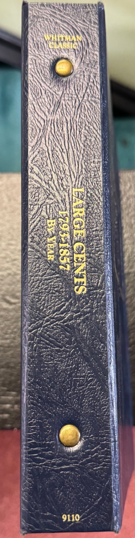 Early Commems WHITMAN CLASSIC #9110 LARGE CENTS 1793-1857 BOOKSHELF ALBUM, FOUR PAGES, NICE