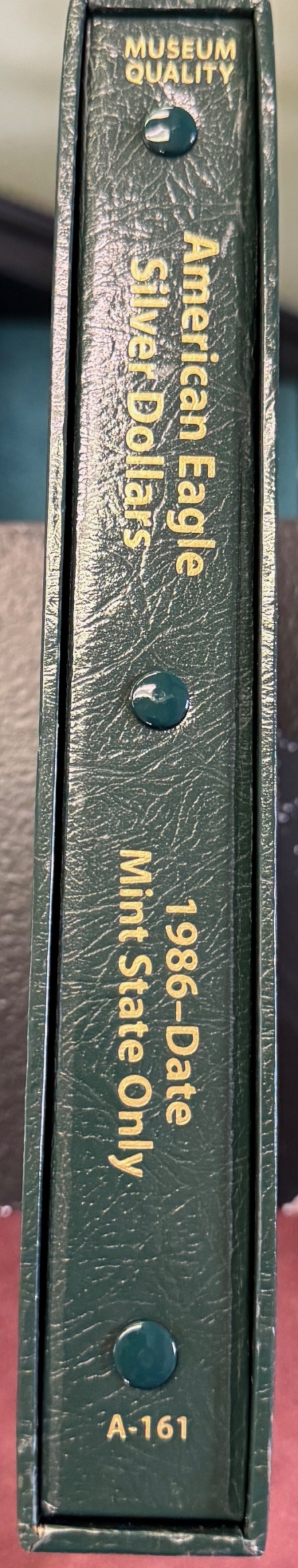 Early Commems INTERCEPT SHIELD A-161 AMERICAN EAGLE SILVER DOLLARS ALBUM 1986-2012 W/ SLIPCASE