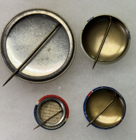 New Store Items 1952-56 EISENHOWER CAMPAIGN BUTTON LOT (4), RATHER UNUSUAL, NEAR-MINT+!