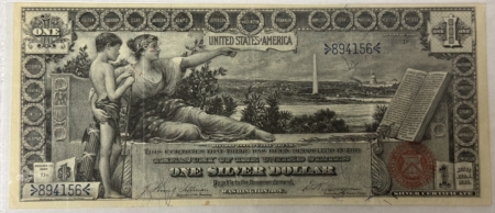 Large Silver Certificates 1896 $1 SILVER CERTIFICATE EDUCATIONAL FR#224 PMG EF-40, GREAT COLOR & NICE NOTE