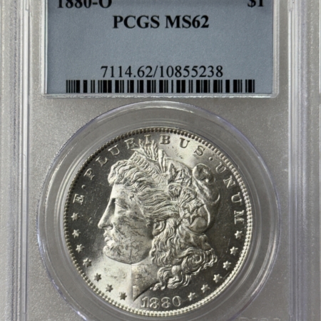 Dollars 1880-O $1 MORGAN DOLLAR – PCGS MS-62, BLAST WHITE!