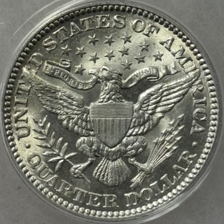 Barber Quarters 1914 BARBER QUARTER – ANACS AU-58, BLAST WHITE!