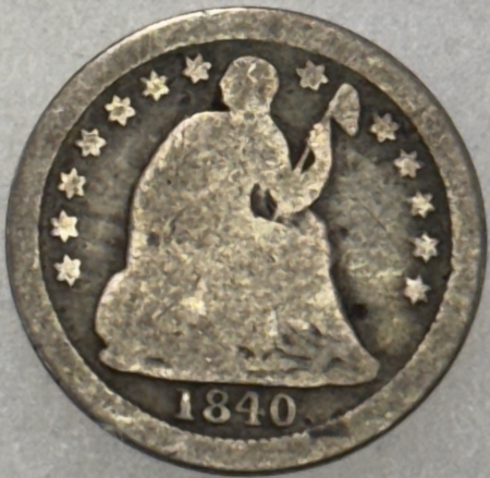 Liberty Seated Half Dimes 1840-O SEATED LIBERTY HALF DIME, WITH DRAPERY – CIRCULATED!