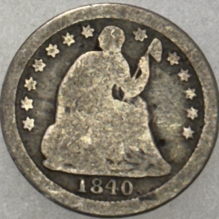 Liberty Seated Half Dimes 1840-O SEATED LIBERTY HALF DIME, WITH DRAPERY – CIRCULATED!