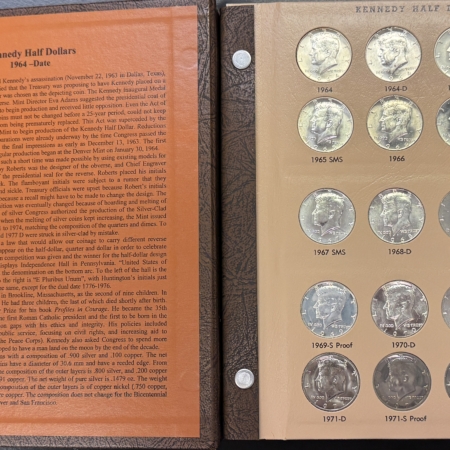 Half Dollars 1964-2012-D 160 COMPLETE KENNEDY 50c SET – BU/PROOF SET, GEM WITH DANSCO ALBUM!