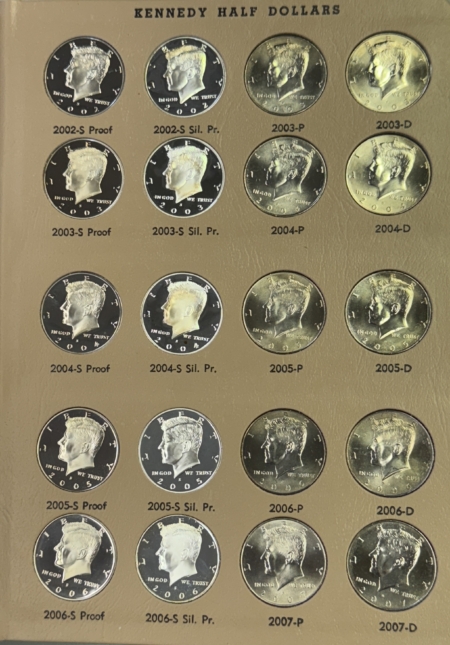 Half Dollars 1964-2012-D 160 COMPLETE KENNEDY 50c SET – BU/PROOF SET, GEM WITH DANSCO ALBUM!