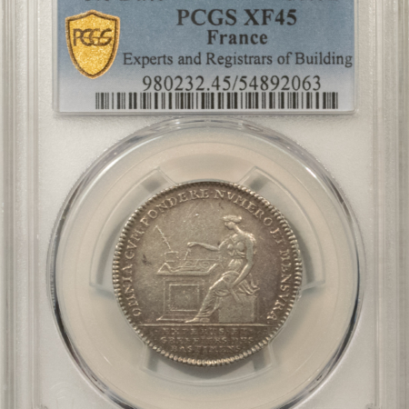 Exonumia FRANCE JETON, NO DATE (1700s) EXPERTS AND REGISTRARS OF BUILDING, PCGS XF-45