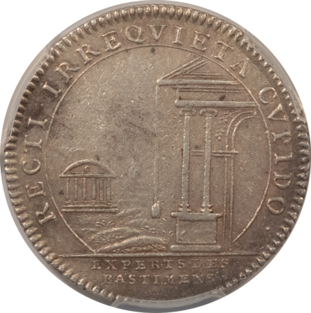 Exonumia FRANCE JETON, NO DATE (1700s) EXPERTS AND REGISTRARS OF BUILDING, PCGS XF-45