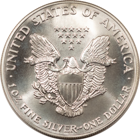American Silver Eagles 1990 $1 AMERICAN SILVER EAGLE, 1 OZ .999 – UNCIRCULATED GEM!