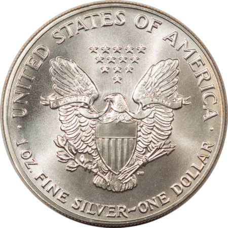 American Silver Eagles 1991 $1 AMERICAN SILVER EAGLE, 1 OZ .999 – UNCIRCULATED GEM!