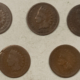 Indian 1866 X2, 1867 X2, 1868 1869 1874 1879 1886 TY2 INDIAN CENTS, LOT/9 – CULL/FILLER