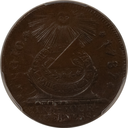 Colonials 1787 FUGIO CENT 4 CINQ PCGS MS-63 BN FRESH, PREMIUM QUALITY FROM OLD COLLECTION!