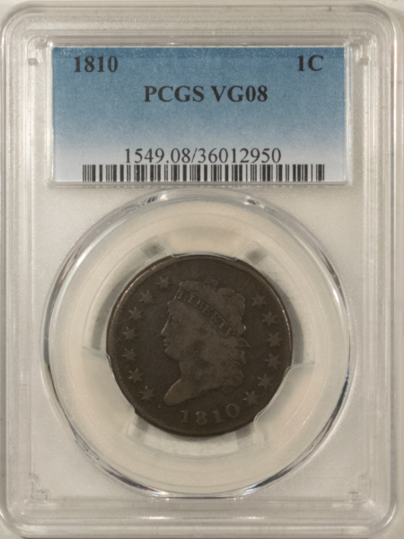 Classic Head Large Cents 1810 CLASSIC HEAD LARGE CENT – PCGS VG-08