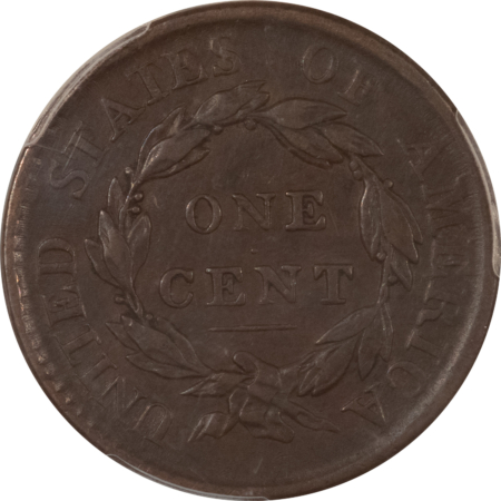 Coronet Head Large Cents 1817 CORONET HEAD LARGE CENT, NEWCOMB 10 – PCGS VF-35, 13 STARS!