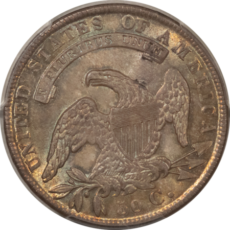 CAC Approved Coins 1834 CAPPED BUST HALF DOLLAR, SMALL DATE, SMALL LETTERS – PCGS AU-58, CAC!
