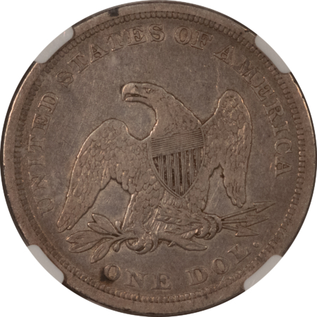 Dollars 1843 $1 SEATED LIBERTY DOLLAR – NGC VF-30