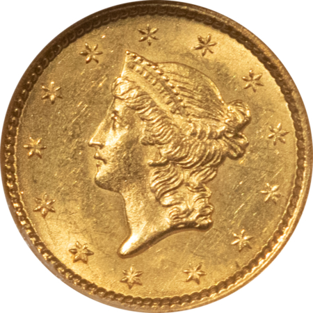 $1 1851 $1 GOLD DOLLAR – NGC MS-62