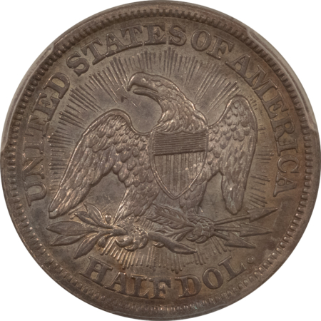 Half Dollars 1853 SEATED LIBERTY HALF DOLLAR, ARROWS & RAYS – PCGS AU-50
