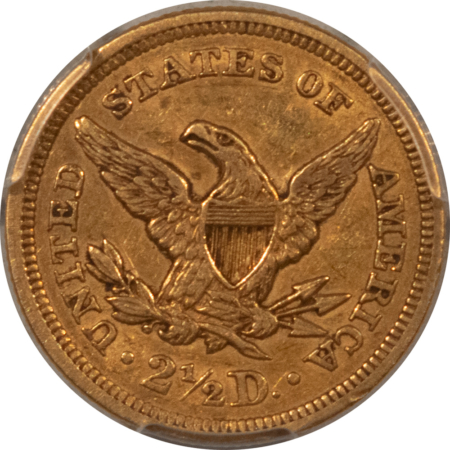 $2.50 1854 $2.50 LIBERTY GOLD QUARTER EAGLE – PCGS XF-45