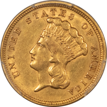 $3 1854 $3 GOLD DOLLAR – PCGS AU-55