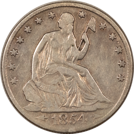 Half Dollars 1854-O SEATED LIBERTY HALF DOLLAR, ARROWS – PLEASING CIRCULATED EXAMPLE!
