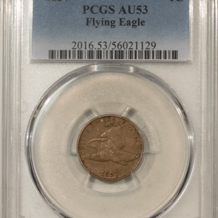 Flying Eagle 1857 FLYING EAGLE CENT – PCGS AU-53
