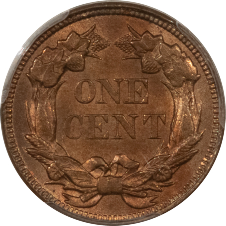 Flying Eagle 1858 FLYING EAGLE CENT, LARGE LETTERS – PCGS MS-65, VERY PREMIUM QUALITY GEM!
