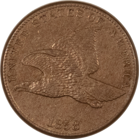 Flying Eagle 1858 LARGE LETTERS FLYING EAGLE CENT, SLIDER UNC BUT LOOKS FULLY UNCIRCULATED!