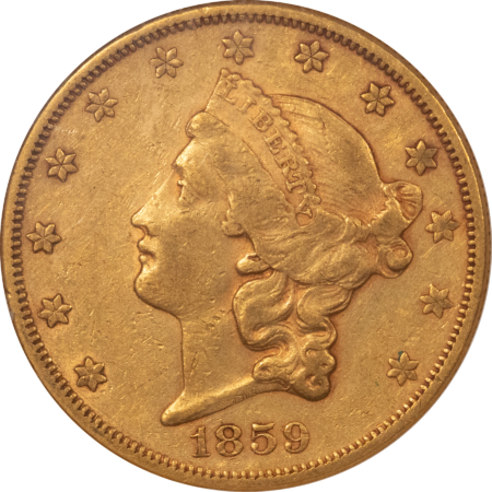 $20 1859 TY1 NO MOTTO $20 LIBERTY GOLD DOUBLE EAGLE NGC XF-45 VERY RARE LOW MINTAGE!