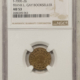 Civil War & Hard Times (1861-65) CIVIL WAR PATRIOTIC TOKEN F-138/434 A – NGC MS-61 BN, GEN GB MCCLELLAN