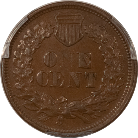 Indian 1867 INDIAN CENT – PCGS AU-55, CHOCOLATE BROWN & PQ!