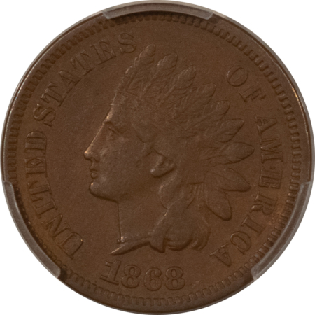 Indian 1868 INDIAN CENT – PCGS XF-40, NICE MEDIUM BROWN!
