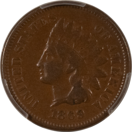 Indian 1869/69 INDIAN CENT, RPD FS-301 S-3, PCGS VF-20, POPULAR REPUNCHED DATE!