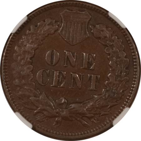 Indian 1872 INDIAN CENT – NGC AU-55 BN, CHOCOLATE BROWN, TOUGH DATE!