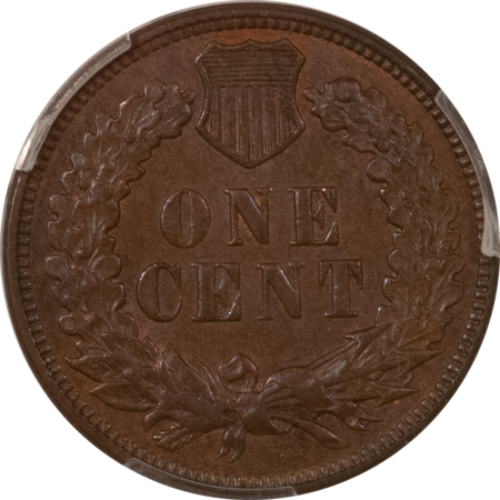 Indian 1873 INDIAN CENT, CLOSED 3 – PCGS MS-62 BN, LOOKS CHOICE! PREMIUM QUALITY!