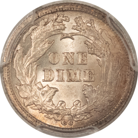 Dimes 1877-CC LIBERTY SEATED DIME – PCGS MS-63 FRESH & FLASHY, ATTRACTIVE CARSON CITY!